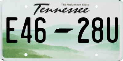 TN license plate E4628U