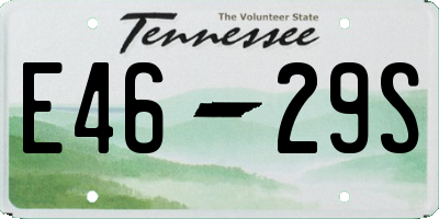 TN license plate E4629S
