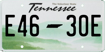 TN license plate E4630E