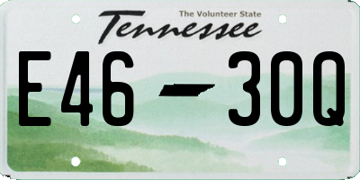 TN license plate E4630Q