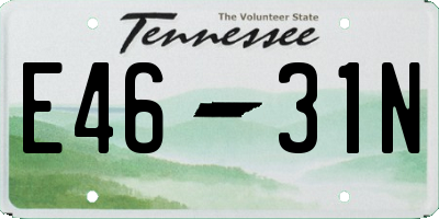 TN license plate E4631N