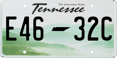 TN license plate E4632C