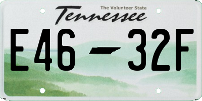 TN license plate E4632F