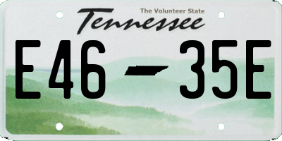 TN license plate E4635E