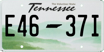 TN license plate E4637I