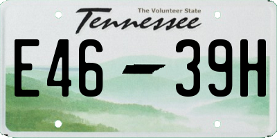 TN license plate E4639H