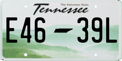 TN license plate E4639L