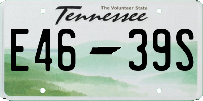 TN license plate E4639S