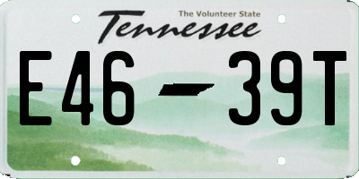 TN license plate E4639T