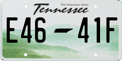 TN license plate E4641F