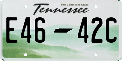 TN license plate E4642C
