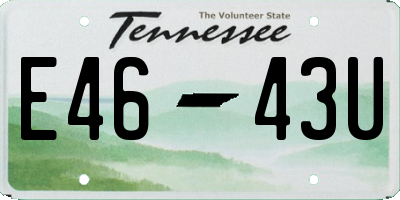 TN license plate E4643U
