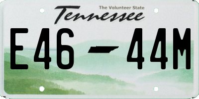 TN license plate E4644M