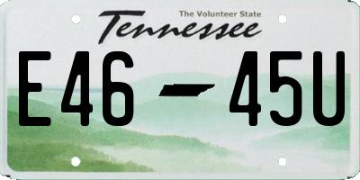 TN license plate E4645U