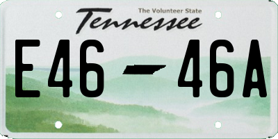 TN license plate E4646A