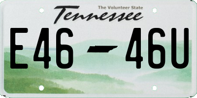 TN license plate E4646U