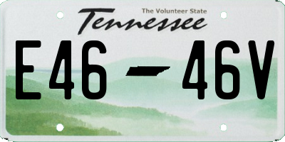 TN license plate E4646V