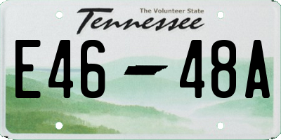 TN license plate E4648A