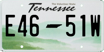 TN license plate E4651W