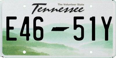 TN license plate E4651Y