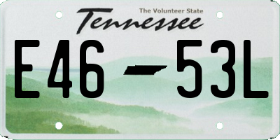 TN license plate E4653L