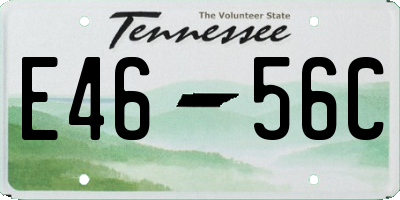 TN license plate E4656C