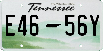 TN license plate E4656Y