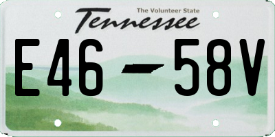 TN license plate E4658V