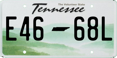 TN license plate E4668L