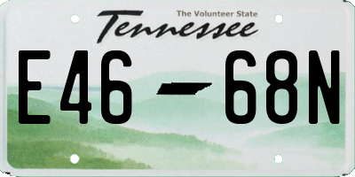 TN license plate E4668N