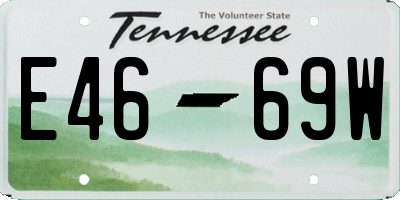 TN license plate E4669W