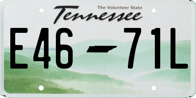 TN license plate E4671L