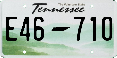 TN license plate E4671O