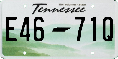 TN license plate E4671Q