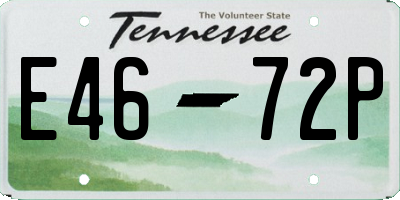 TN license plate E4672P