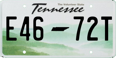 TN license plate E4672T