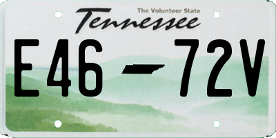 TN license plate E4672V