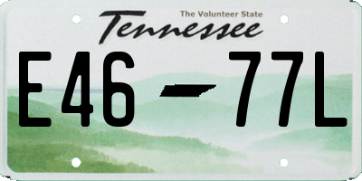 TN license plate E4677L