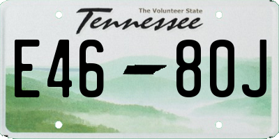 TN license plate E4680J
