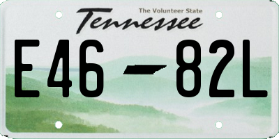 TN license plate E4682L