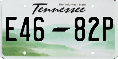 TN license plate E4682P