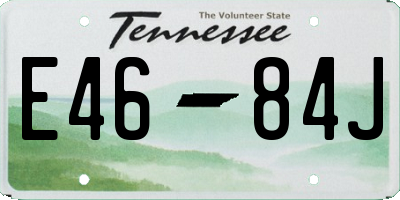 TN license plate E4684J