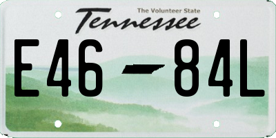 TN license plate E4684L