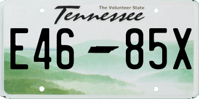 TN license plate E4685X
