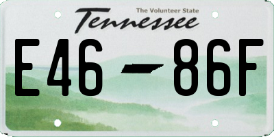TN license plate E4686F
