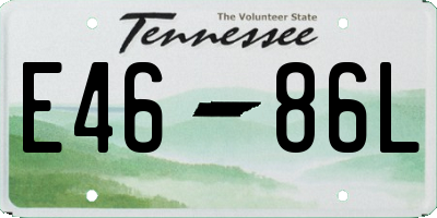 TN license plate E4686L