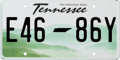 TN license plate E4686Y