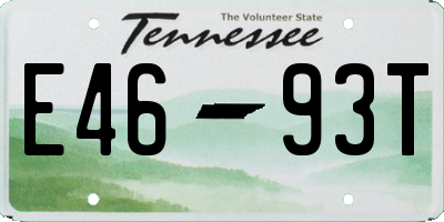 TN license plate E4693T