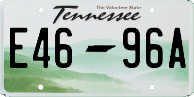 TN license plate E4696A