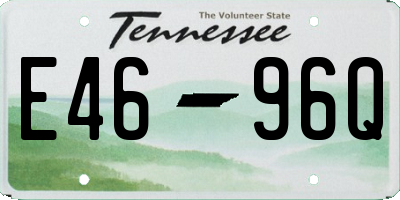 TN license plate E4696Q